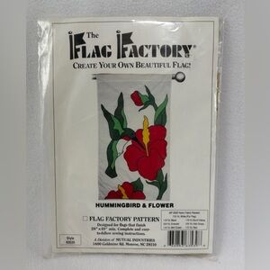 The Flag Factory Hummingbird Flower Flag Pattern NIP
